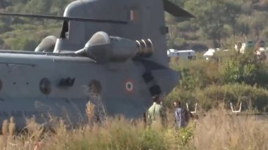 Uttarakhand: 41 Rescued Workers Enter IAF’s Chinook Aircraft at Chinyalisaur, to be Flown to AIIMS Rishikesh For Further Medical Checkup (Watch Video)